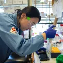 Energy scholar Jimin Kim in the lab